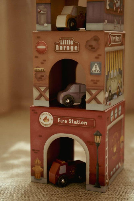 Cubos Empilháveis com 6 Carros Little Dutch