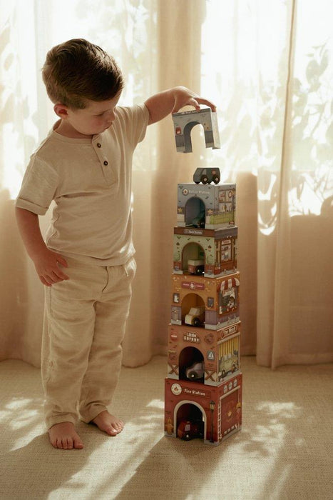 Cubos Empilháveis com 6 Carros Little Dutch