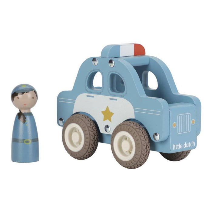 Carro de Polícia com Figura Madeira Little Dutch