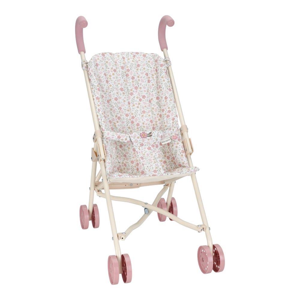 Carrinho de Passeio para Bonecas Little Dutch Flores Rosa 56cm