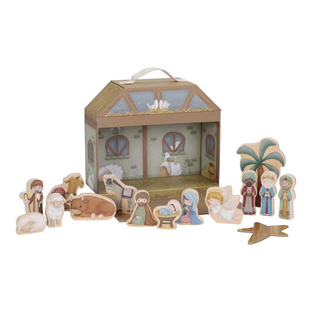 Little Dutch Wooden Nativity Set in Suitcase