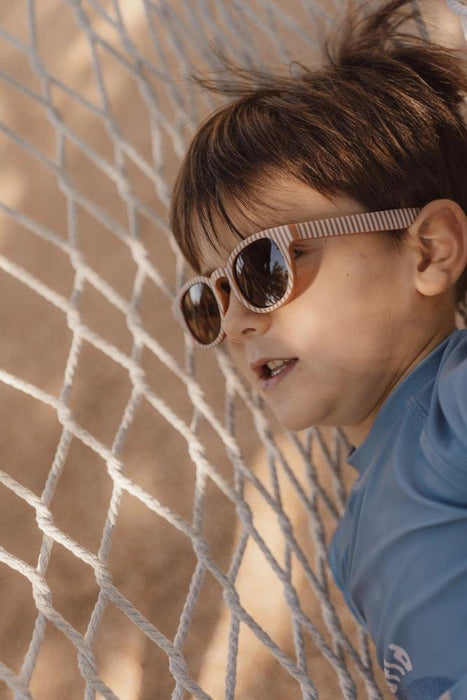 Óculos de Sol Little Dutch Ocean Brown Stripes 2-4 Anos