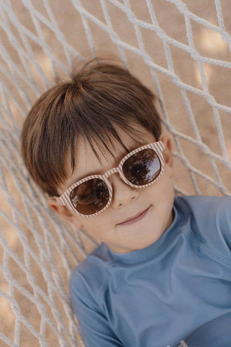 Óculos de Sol Little Dutch Ocean Brown Stripes 2-4 Anos