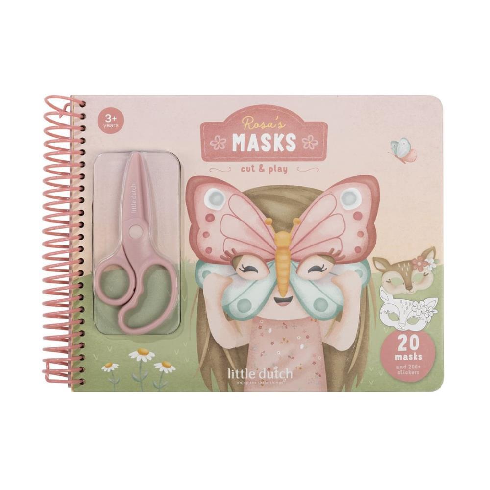 Libro de máscaras y tijeras de Little Dutch Pink & Friends
