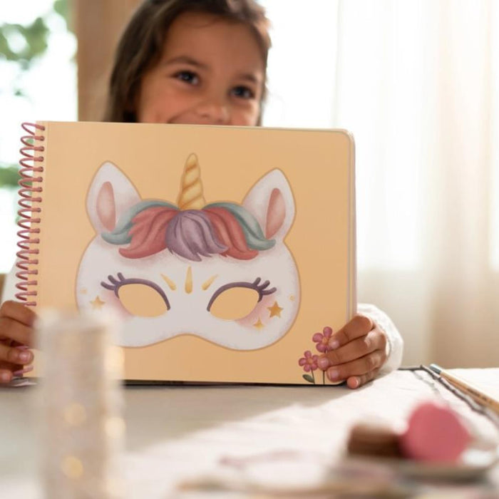 Livro de Recorte com Tesoura Little Dutch Rosa & Friends Máscaras