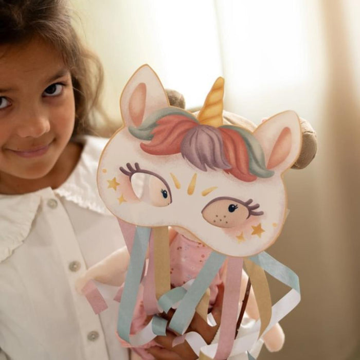 Livro de Recorte com Tesoura Little Dutch Rosa & Friends Máscaras