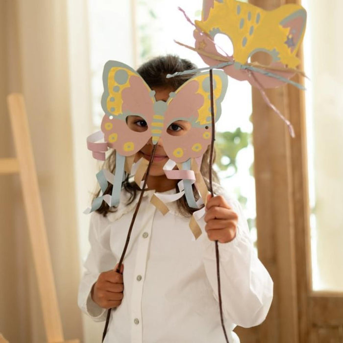 Livro de Recorte com Tesoura Little Dutch Rosa & Friends Máscaras