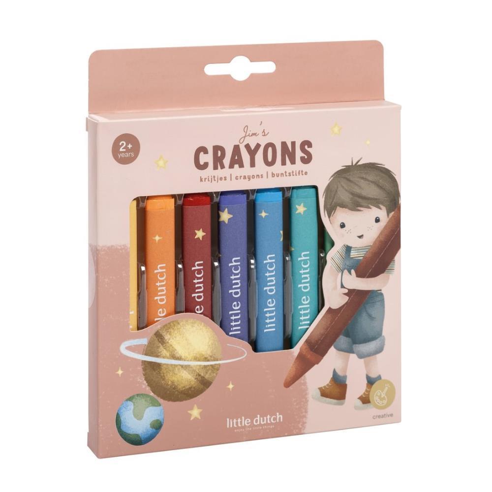 8 Little Dutch Jim & Friends Wax Crayons