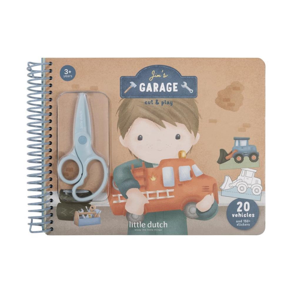 Libro de tijeras y vehículos de Jim y sus amigos