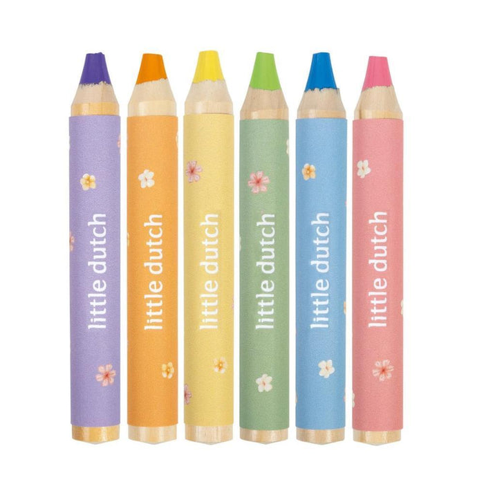 6 Lápis de Cor Little Dutch Rosa & Friends