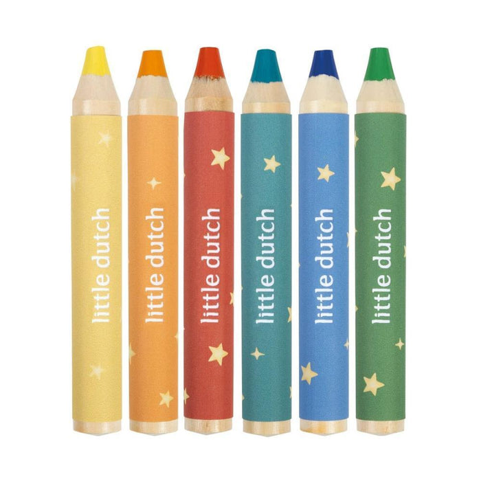 6 Lápis de Cor Little Dutch Jim & Friends