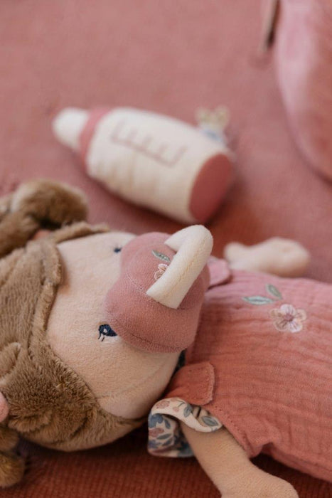Boneca Bebé de Peluche Little Dutch Rosa com Alcofa