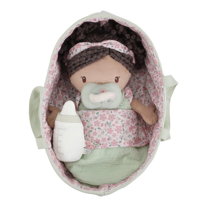 Boneca Bebé de Peluche Little Dutch Evi com Alcofa