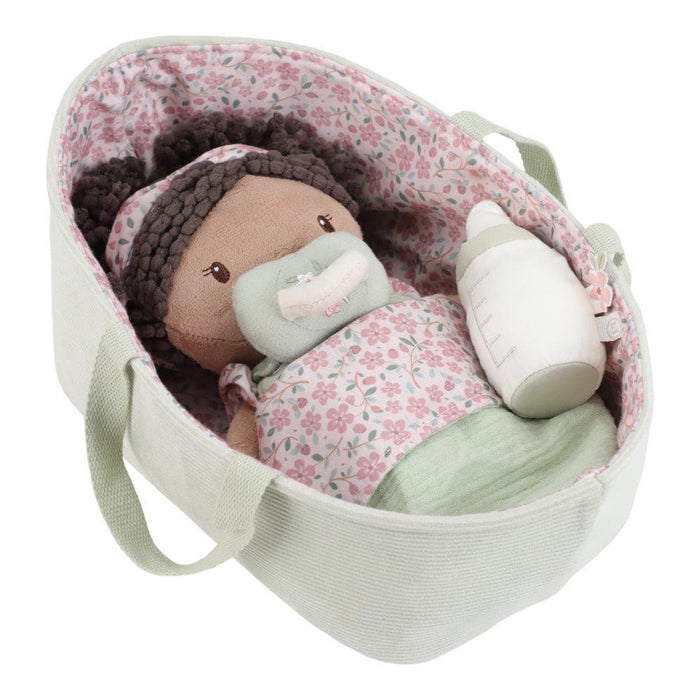 Boneca Bebé de Peluche Little Dutch Evi com Alcofa