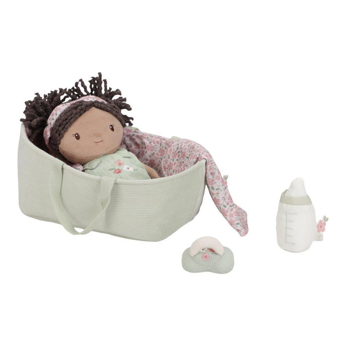 Boneca Bebé de Peluche Little Dutch Evi com Alcofa