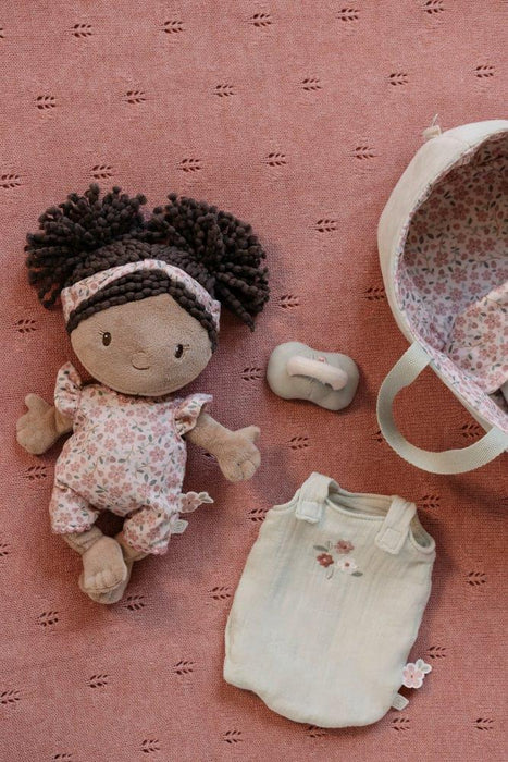 Boneca Bebé de Peluche Little Dutch Evi com Alcofa