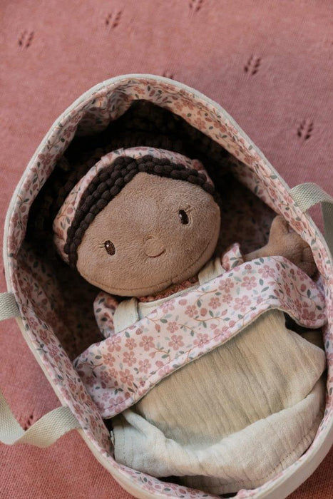 Boneca Bebé de Peluche Little Dutch Evi com Alcofa