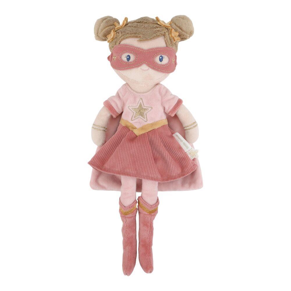 Boneca de Peluche Little Dutch Super-Herói Rosa 35cm
