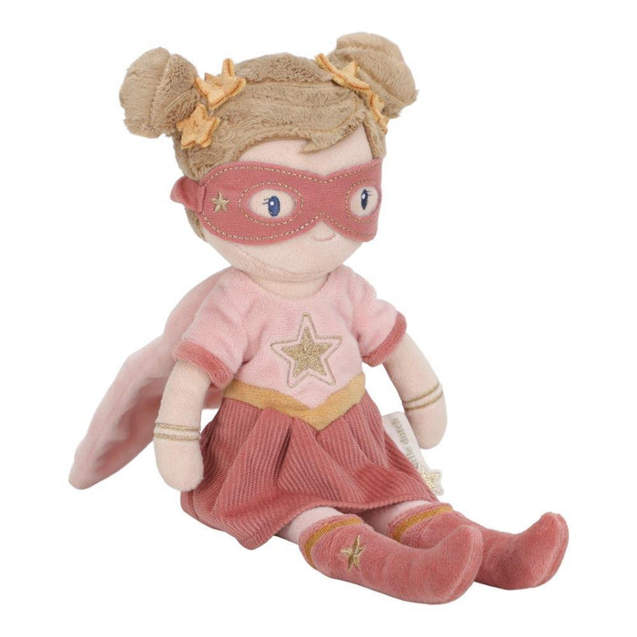 Boneca de Peluche Little Dutch Super-Herói Rosa 35cm