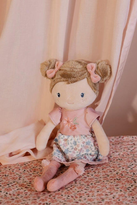 Boneca de Peluche Little Dutch Rosa Flores 35cm