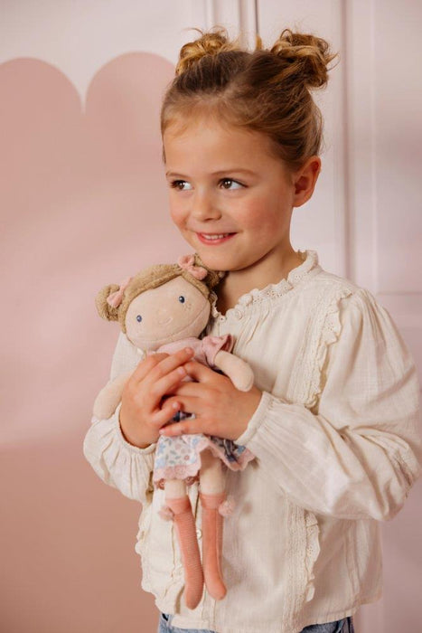 Boneca de Peluche Little Dutch Rosa Flores 35cm