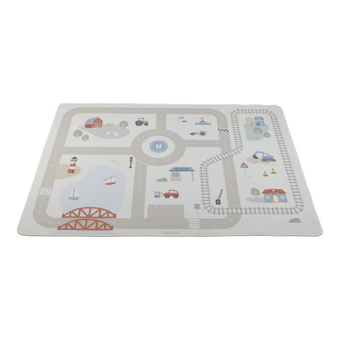 Tapete Pista para Carros Little Dutch Beige 100 x 140cm