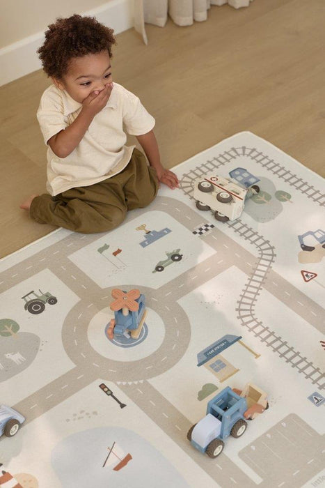 Tapete Pista para Carros Little Dutch Beige 100 x 140cm