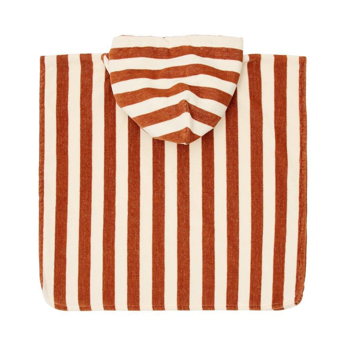 Toalha Poncho Little Dutch Ocean World Brown Stripe