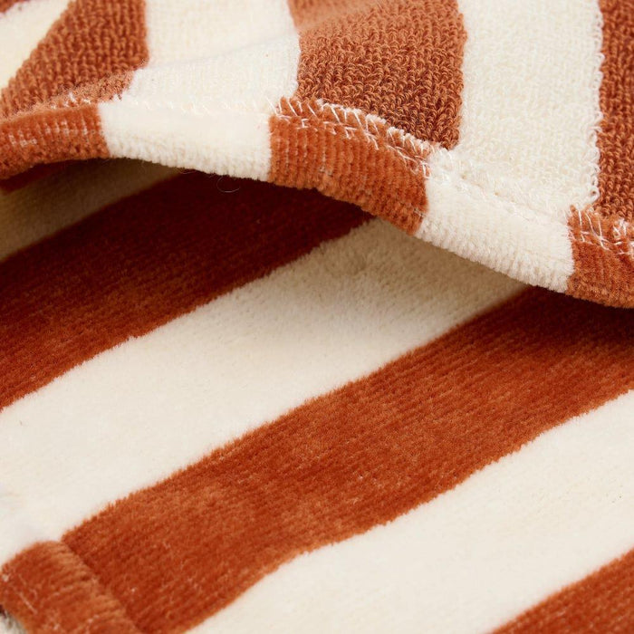 Toalha Poncho Little Dutch Ocean World Brown Stripe