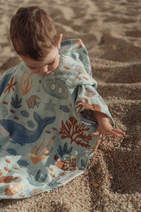 Toalha Poncho Little Dutch Ocean World Multicolour