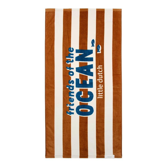 Toalha de Praia Little Dutch Ocean World Brown Stripe