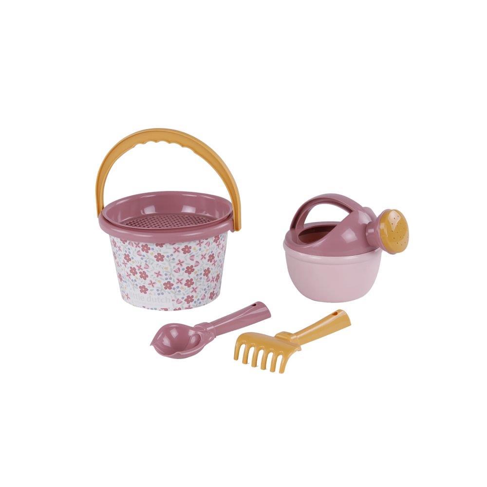 Conjunto de Praia Little Dutch Pink Flowers
