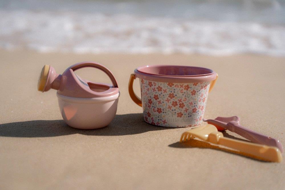 Conjunto de Praia Little Dutch Pink Flowers