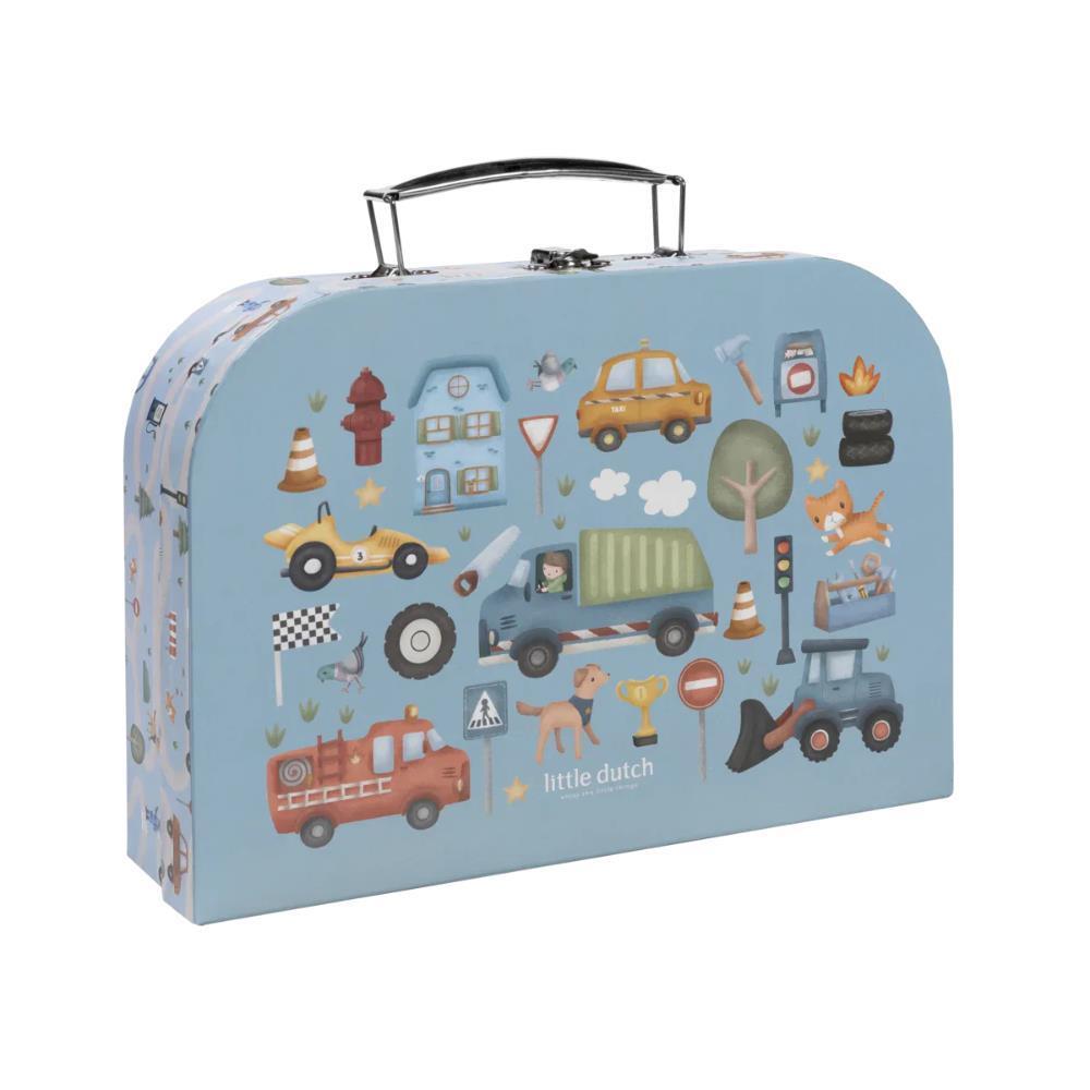 Mala com Conjunto Criativo Little Dutch Jim Veículos