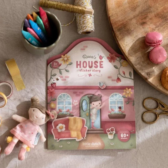 Livro de Autocolantes Reutlizáveis Little Dutch Casa da Rosa