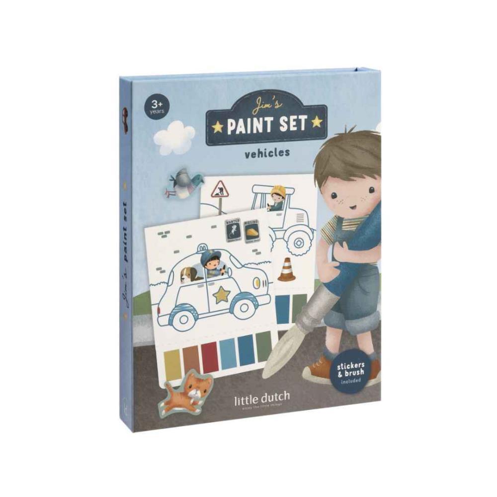 Conjunto de Pintura com Aguarelas Veículos Jim