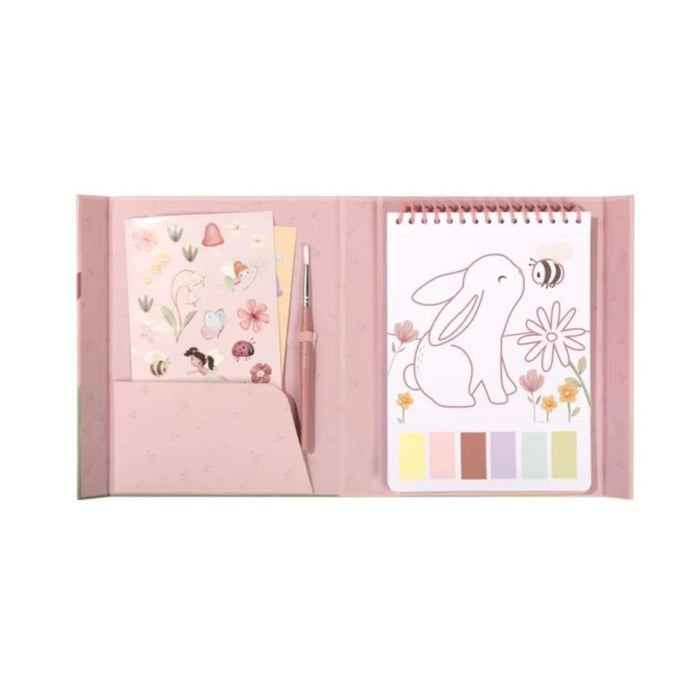 Conjunto de Pintura com Aguarelas Fairy Garden Rosa