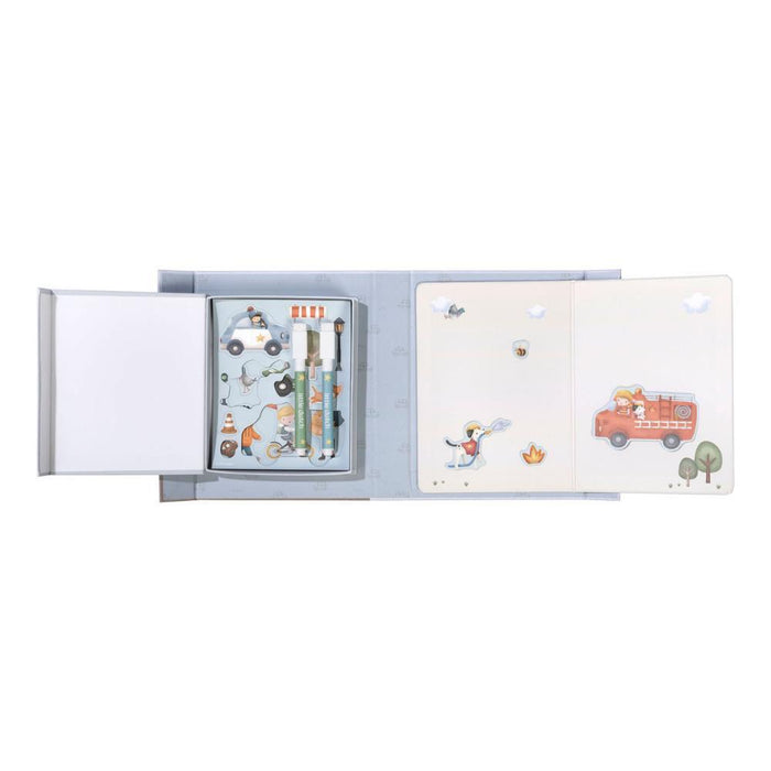 Conjunto de Colorir e Magnético Little Dutch Veículos Jim