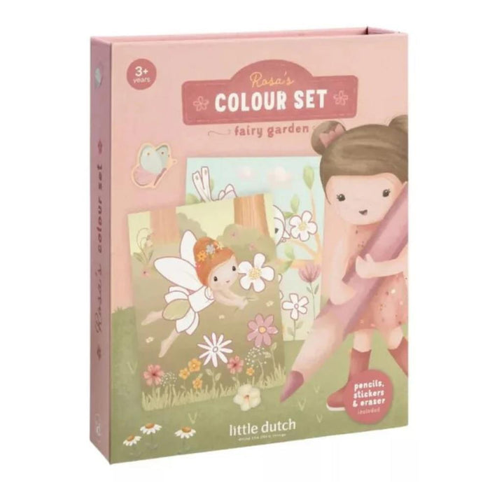 Conjunto de Colorir com 6 Lápis LittleDutch Fairy Garden Rosa