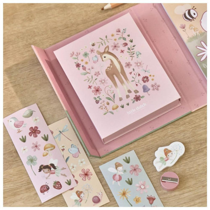 Conjunto de Colorir com 6 Lápis LittleDutch Fairy Garden Rosa