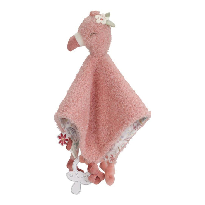 Doudou com Fita para Chupeta Little Dutch Flamingo Safari Friends