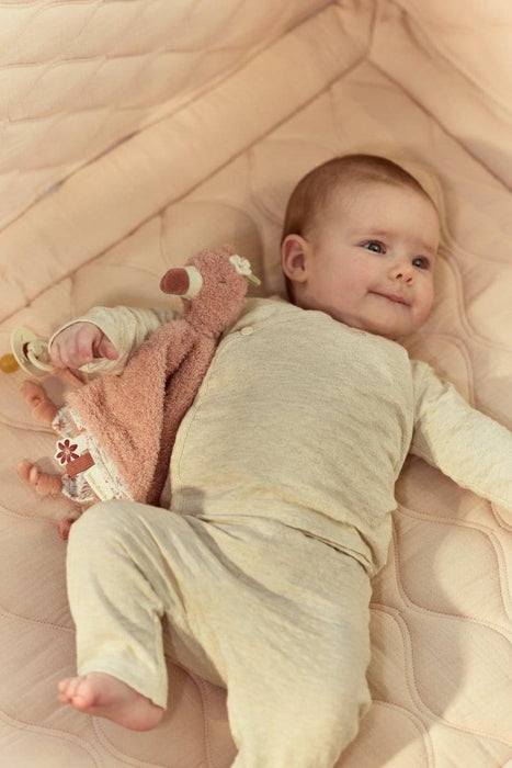 Doudou com Fita para Chupeta Little Dutch Flamingo Safari Friends