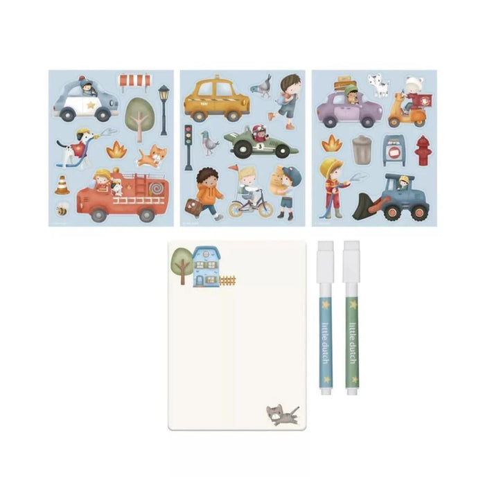 Conjunto de Colorir e Magnético Little Dutch Veículos Jim