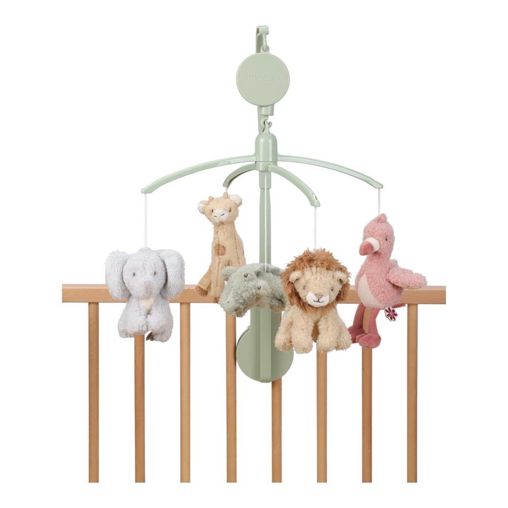 Little Dutch Safari Friends Musical Mobile Green