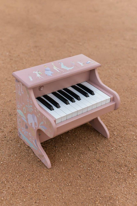 Piano em Madeira Little Dutch Safari Friends Rosa
