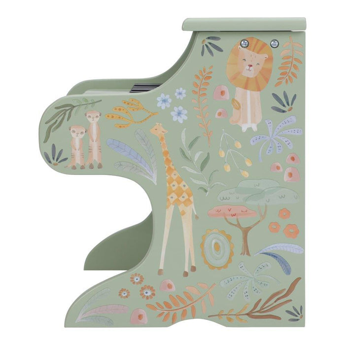 Piano em Madeira Little Dutch Safari Friends Verde