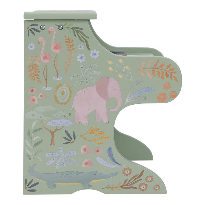 Piano em Madeira Little Dutch Safari Friends Verde