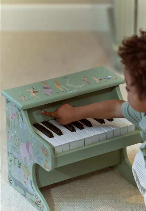 Piano em Madeira Little Dutch Safari Friends Verde