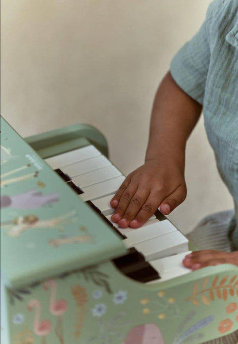Piano em Madeira Little Dutch Safari Friends Verde