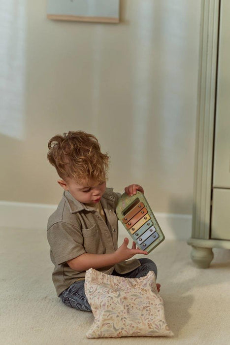 Conjunto Musical com Saco de Pano Little Dutch Safari Friends Verde